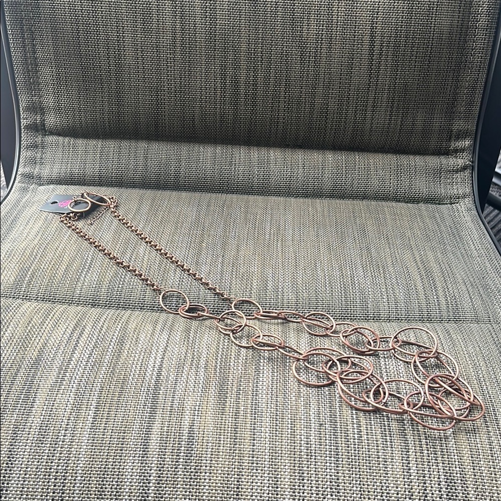 Paparazzi Gold Copper Statement Necklace and earrings set Intricate Design - Picture 3 of 9